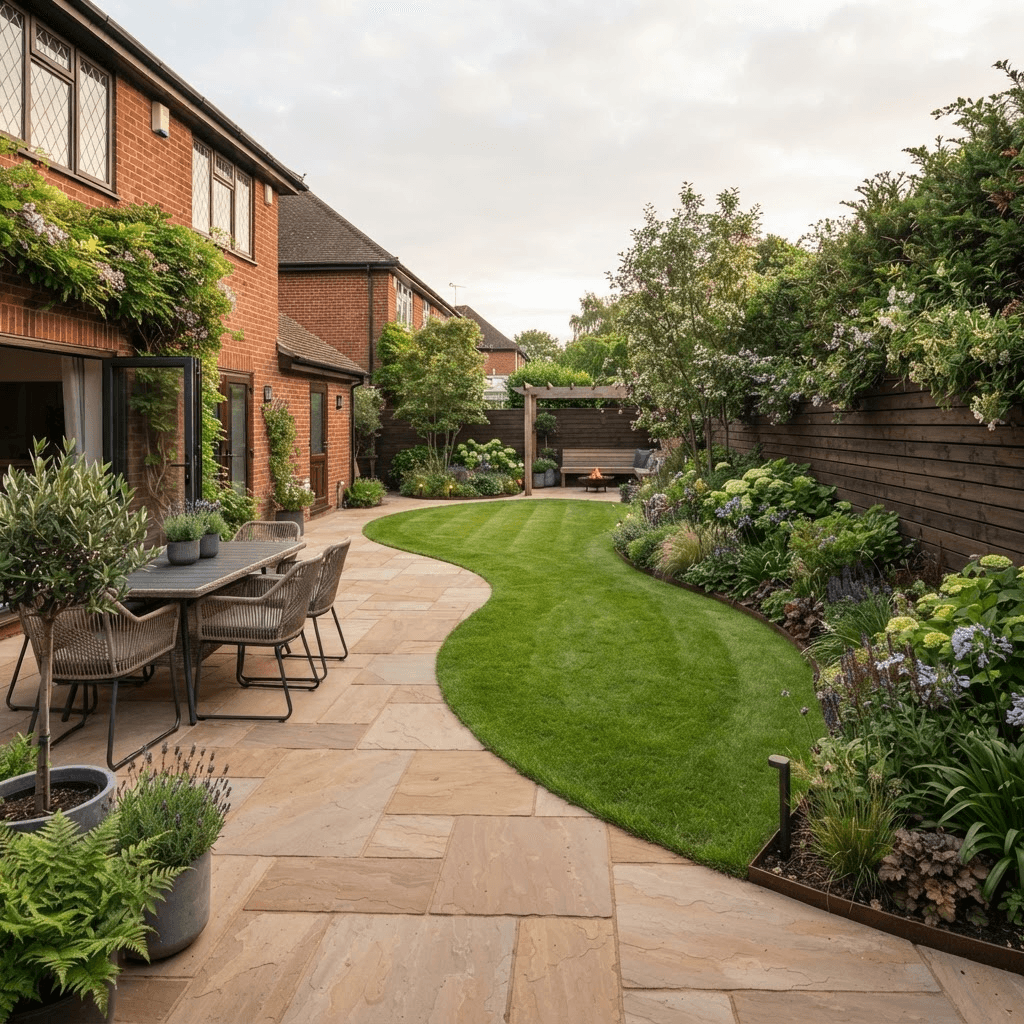 A finished contemporary garden transformation